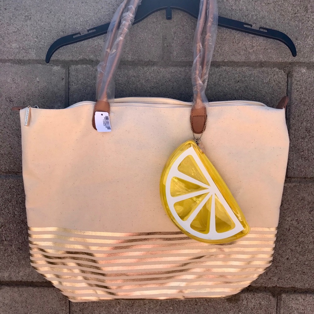 🍋 Bath & Body Works Zippered Tote Bag w/ 🍋 Bag